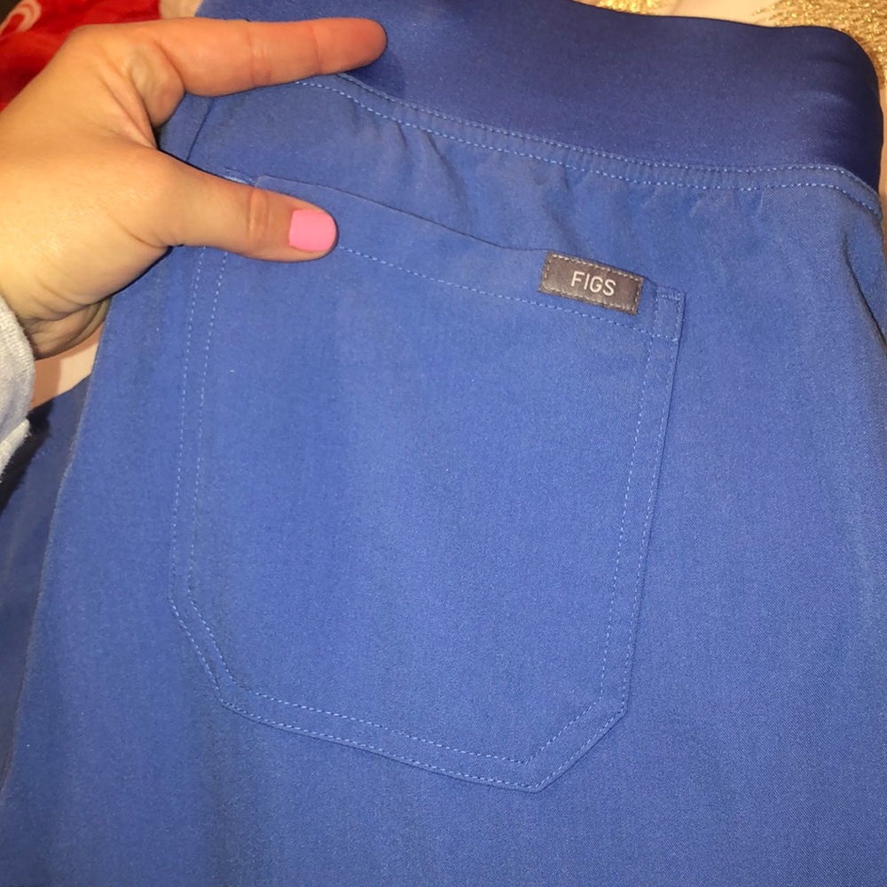 FIGS Livingston pants in ceil blue